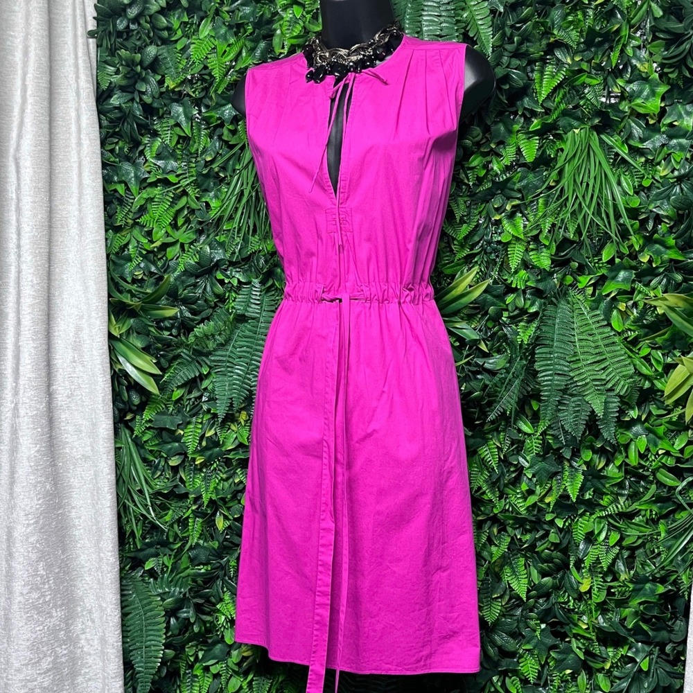 Room 502 Dress Size 6/38 Magenta Pink Jessica Caftan Cotton Sleeveless Midi 4230
